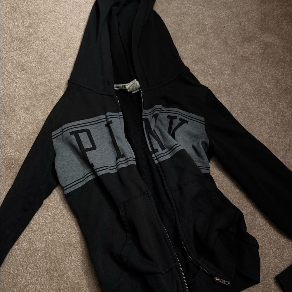 PINK Victoria's Secret Black and Gray Sweater
